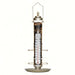 Bird Feeder Thermometer 21 inch with Tray Satin Nickel
