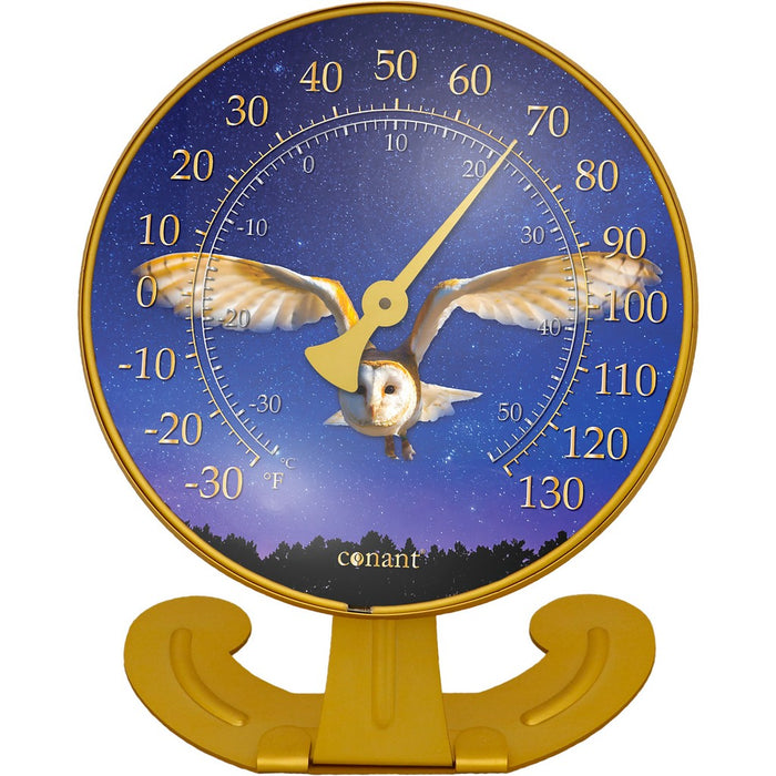 Convertible Barn Owl Large 10 inch Dial Thermometer