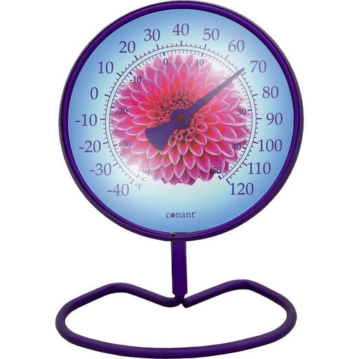 Convertible Dahlia Small 4 inch Dial Thermometer