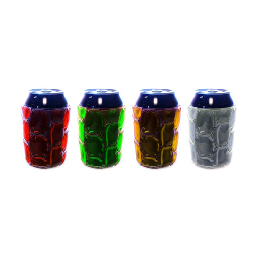 Can Coolers Assortment 1: Green, Clear, Red, Yellow