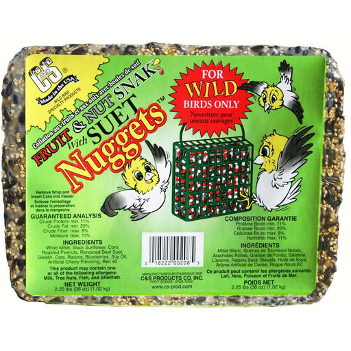 Fruit & Nut Snak with Suet Nuggets 2.25 lbs +Frt