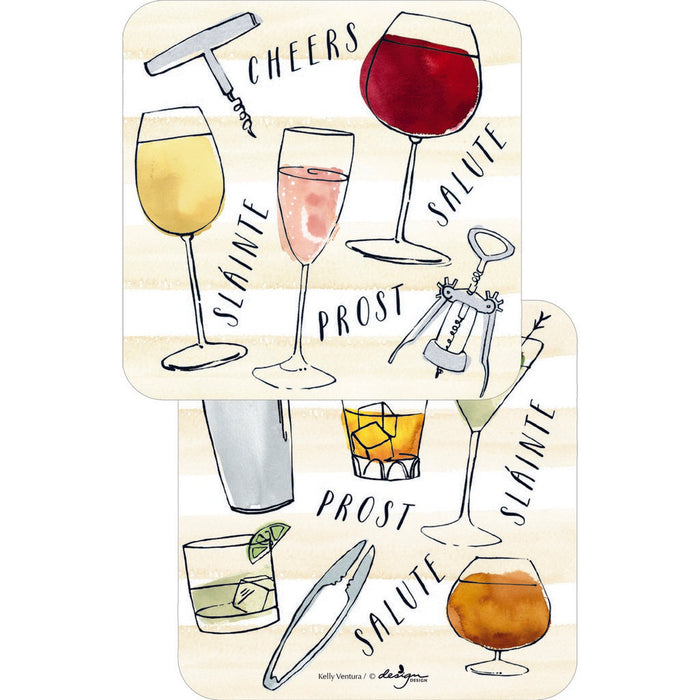 Wine Cheer Paper Coasters