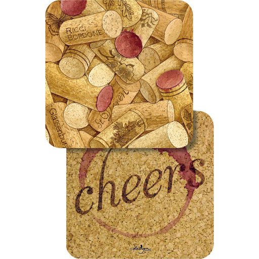 Cork Pile Paper Coasters