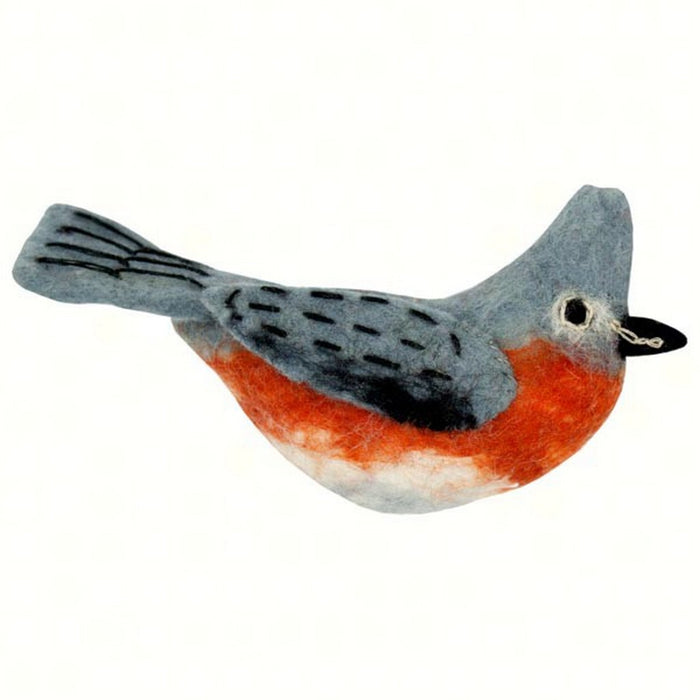 Tufted Titmouse Woolie Ornament