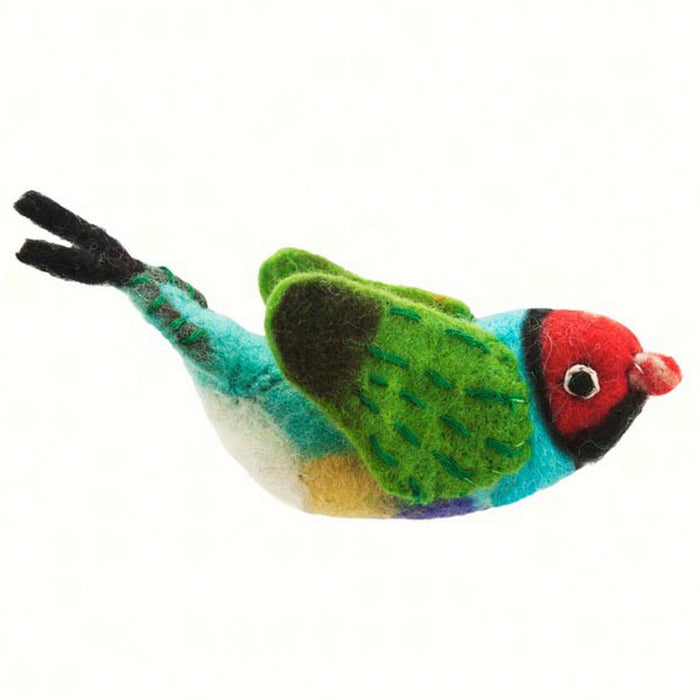 Rainbow Finch Woolie Ornament