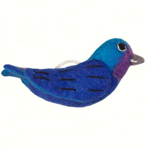 Indigo Bunting Woolie Ornament