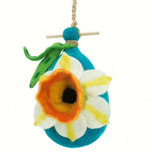 Daffodil Felt Bird House