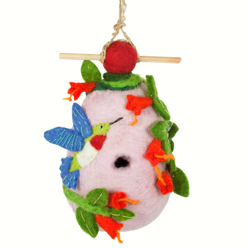 Hummingbird Felt Bird House