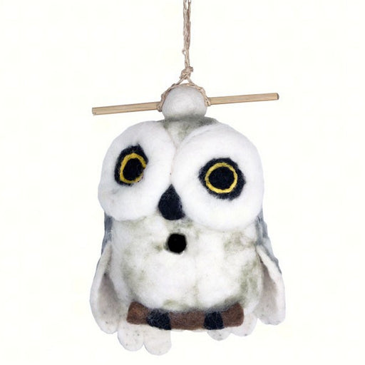 Snowy Owl Felt Bird House