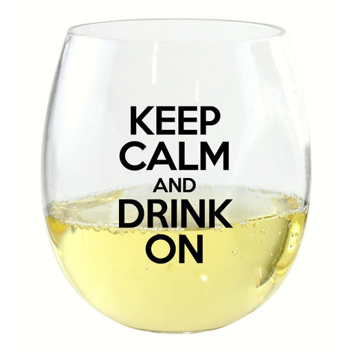 Keep Calm & Drink On EverDrinkware Wine Tumbler