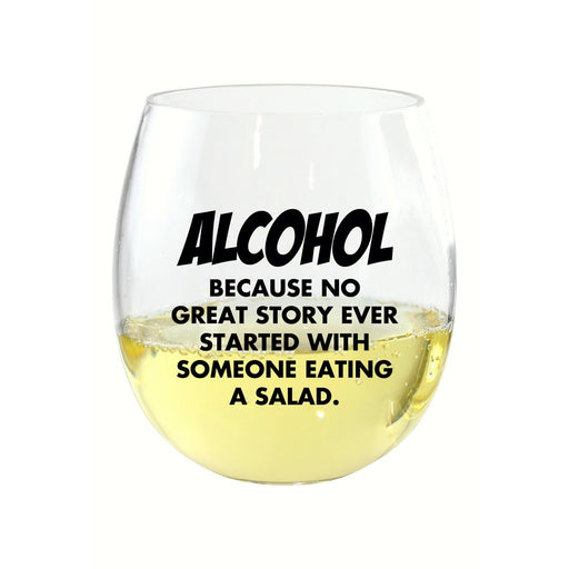 Because No Great Story EverDrinkware Wine Tumbler