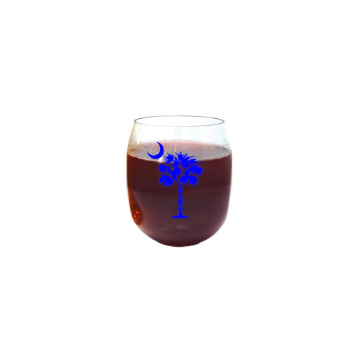 Blue Palmetto Tree Ever Drinkware Wine Tumbler