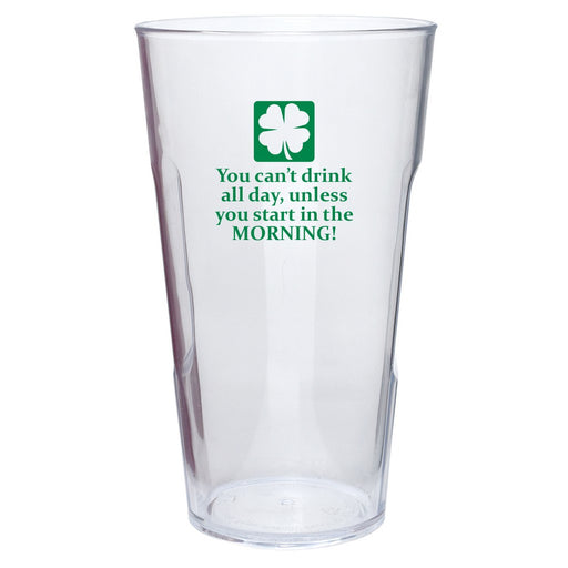 16oz Pint Glass Ever DrinkWare St. Patrick's Day "Drink All Day"