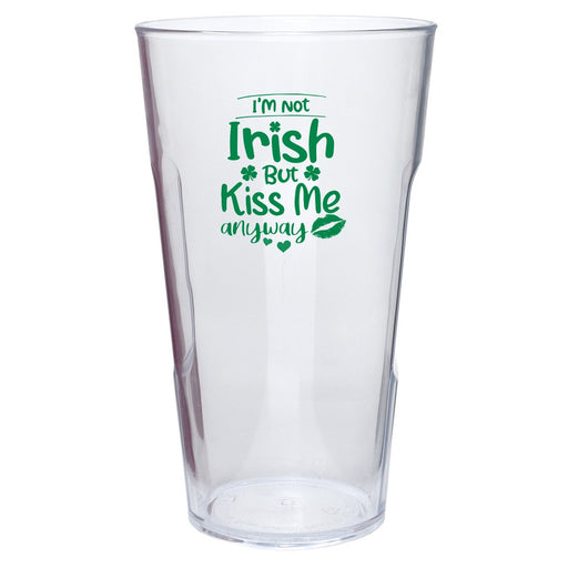16oz Pint Glass Ever DrinkWare St. Patrick's Day "Im Not Irish but..."