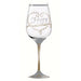 Happy Anniversary Hand Painted Wine Glass, 12 oz