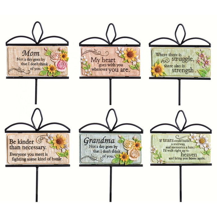 Wishgivers Simple Blessings Garden Stake 6 Piece Assortment