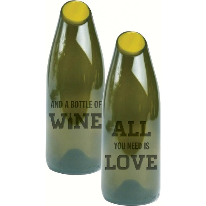 By the Bottle Large Glass Cork Carafe, All You Need is Love and Wine