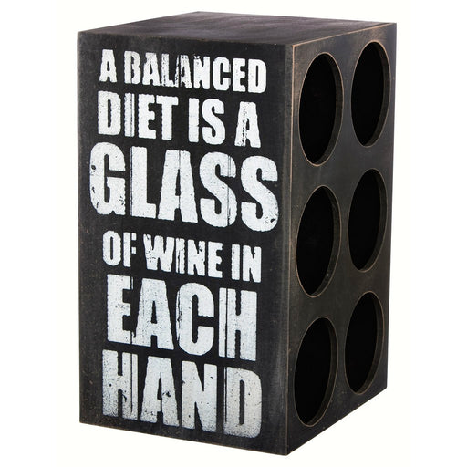 Balanced Wine Diet Wooden Plock Wine Bottle Holder
