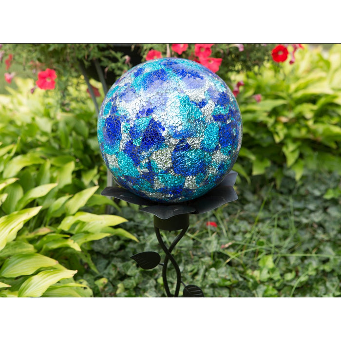 10 inch Blue/Aqua Mosaic Gazing Globe