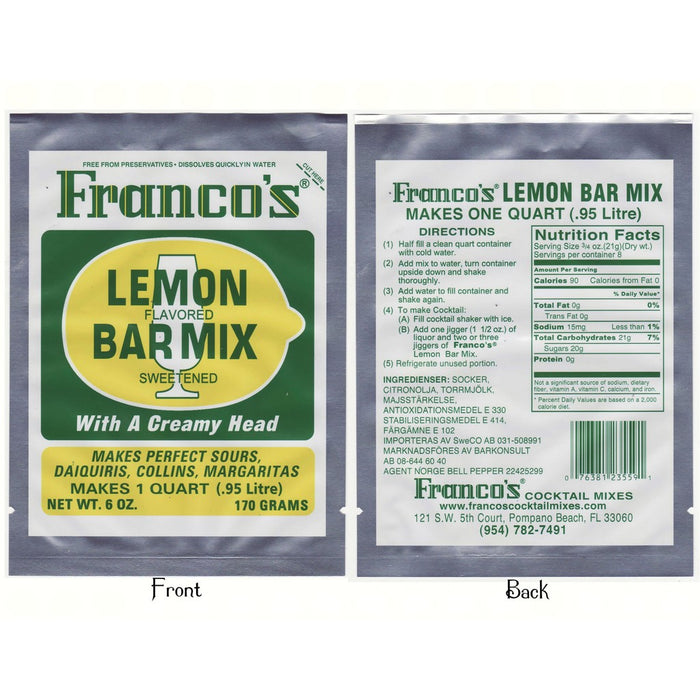 Franco's Lemon Bar Mix (Sweet -N- Sour)