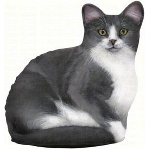 Grey & White Cat Doorstop (new design)