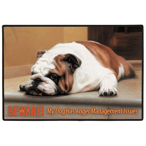 Beware! Anger Management Dog Doormat