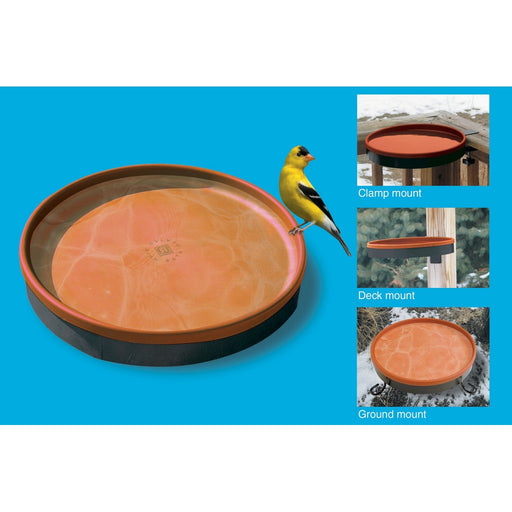 3-In-1 Heated Birdbath Terra Cotta/Black