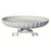 Scalloped Birdbath w/Deck Mount Gray Stone