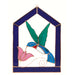 Large Hummingbird Purple Steeple Window Panel