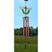 Black Dragonfly with Leaves Wind Chime
