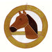 Small Horse Circle Window Panel