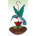 Hummingbird with Red Flower Bird Feeder
