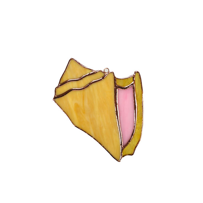 Stained Glass Conch Shell Suncatcher