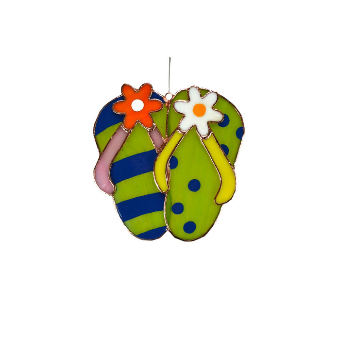 Stained Glass Flip Flop Suncatcher