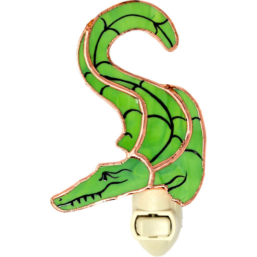 Stained Glass Alligator Nightlight