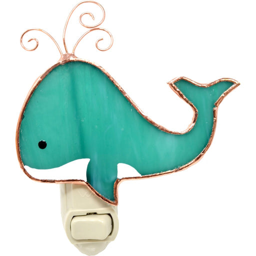 Stained Glass Whimsical Whale Nightlight