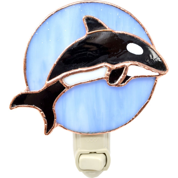 Stained Glass Orca Nightlight