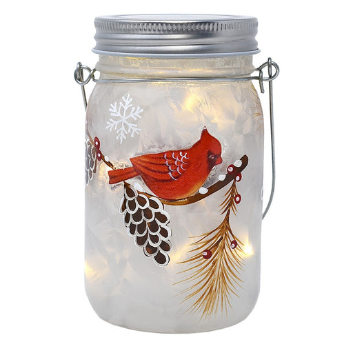 LED Cardinal Mason Jar