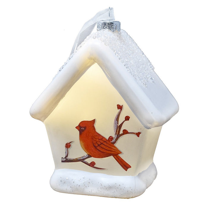 LED Cardinal Birdhouse Ornament