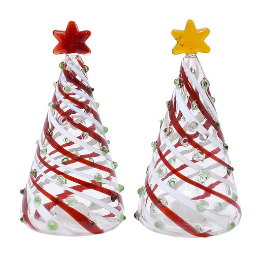 Blown Glass Trees Salt & Pepper Sets