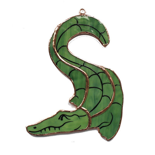 Stained Glass Alligator Suncatcher