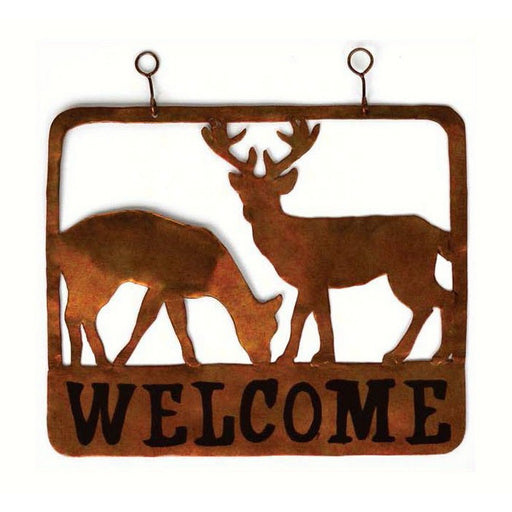 Doe & Buck Welcome Sign