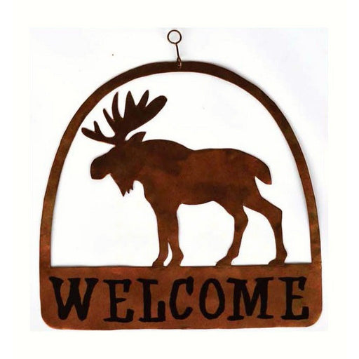 Moose Round Welcome Sign