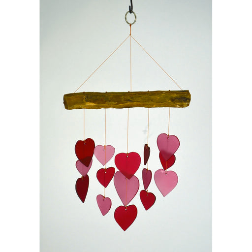 Pink & Red Heart Driftwood Chime