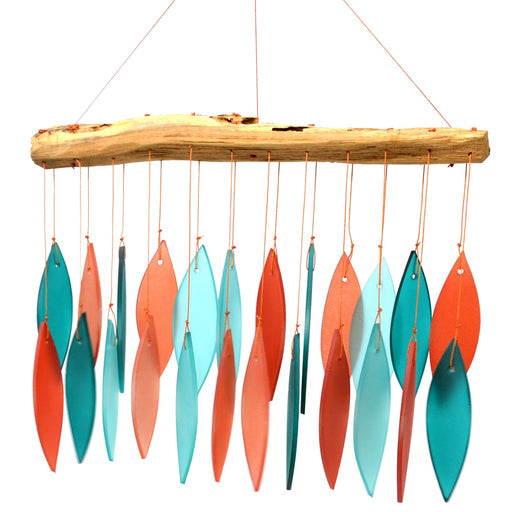 Coral & Teal Driftwood Wind Chime