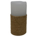 LED Jute Wrapped WAX Candle Fountain