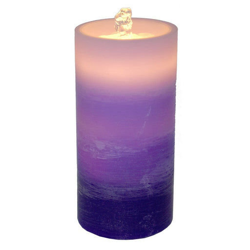 LED Purple Ombre Wax Candle Fountain