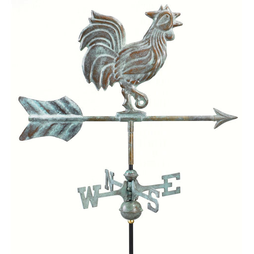 Rooster Garden Weathervane Blue Verde