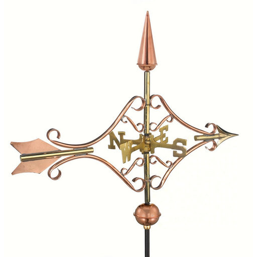 Victorian Arrow Garden Weathervane Polished Copper