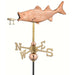 Bass with Lure Garden Weathervane Polished Copper